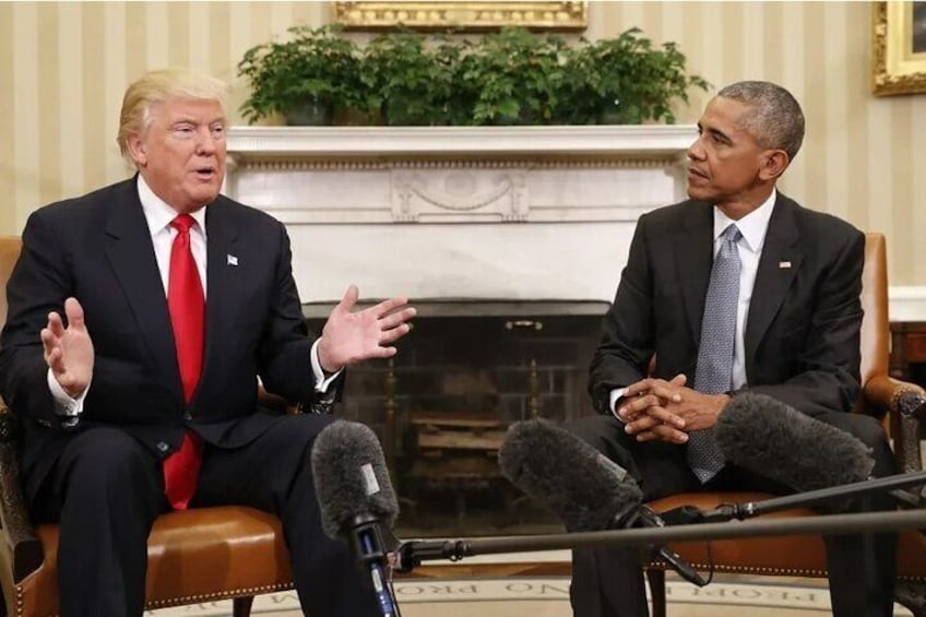Donald Trump and Barak Obama, White House, January 20, 2017. For 4 years in NYC, they lived 4 miles apart.