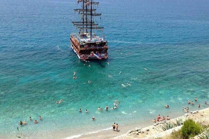 Alanya Catamaran Boat with Swimming and Snorkelling Activity