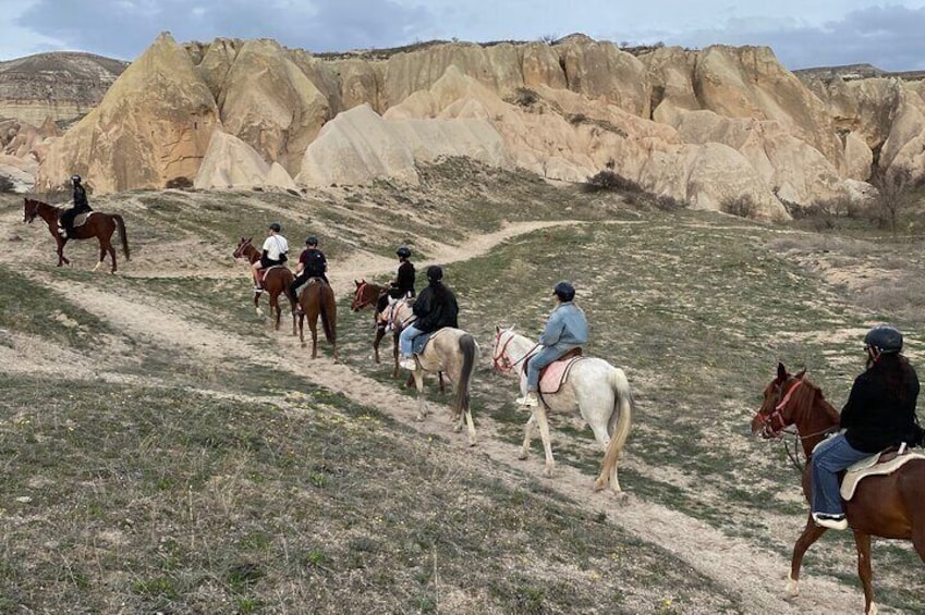 Horseback sunset tour in the unique valleys of Cappadocia