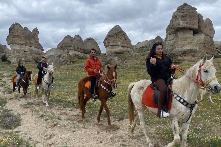 Horseback sunset tour in the unique valleys of Cappadocia