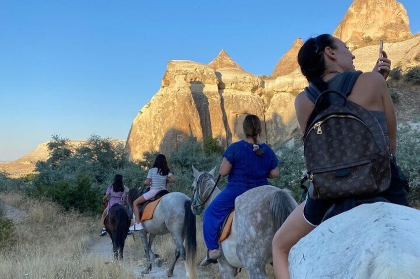 Horseback sunset tour in the unique valleys of Cappadocia