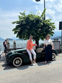 From Milan: Como Lake Tour Drive a Vintage Car