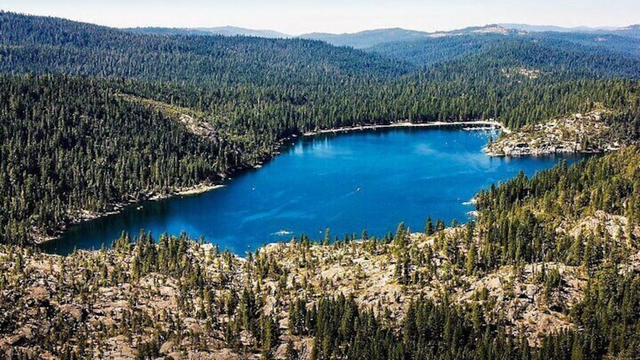 Small Group Hiking Around The Pinecrest Lake Trail