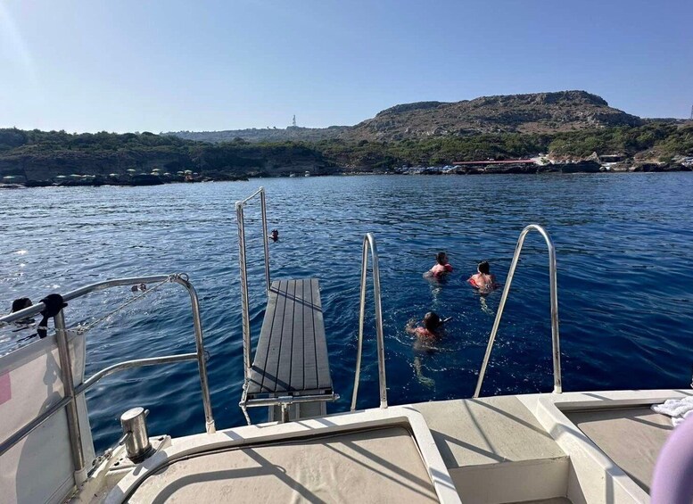Picture 3 for Activity Rhodes Town: Boat Cruise with Swimming and Snorkeling Stops