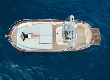 Côte amalfitaine : Excursion en bateau privé avec Prosecco et plongée en ap...