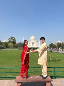 Fra Delhi: Privat Taj Mahal & Agra Fort dagstur i bil