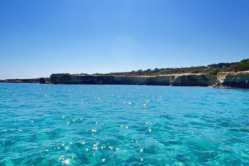 Exclusive Private Tour from San Foca - S. Andrea by Boat 2.5 Hours!