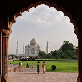 Delhi : Lever de soleil sur le Taj Mahal et le Fort d'Agra, Baby Taj excurs...