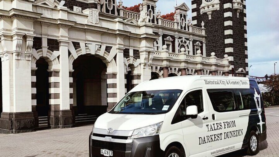 Our new Toyota Hiace outside the Railway Station