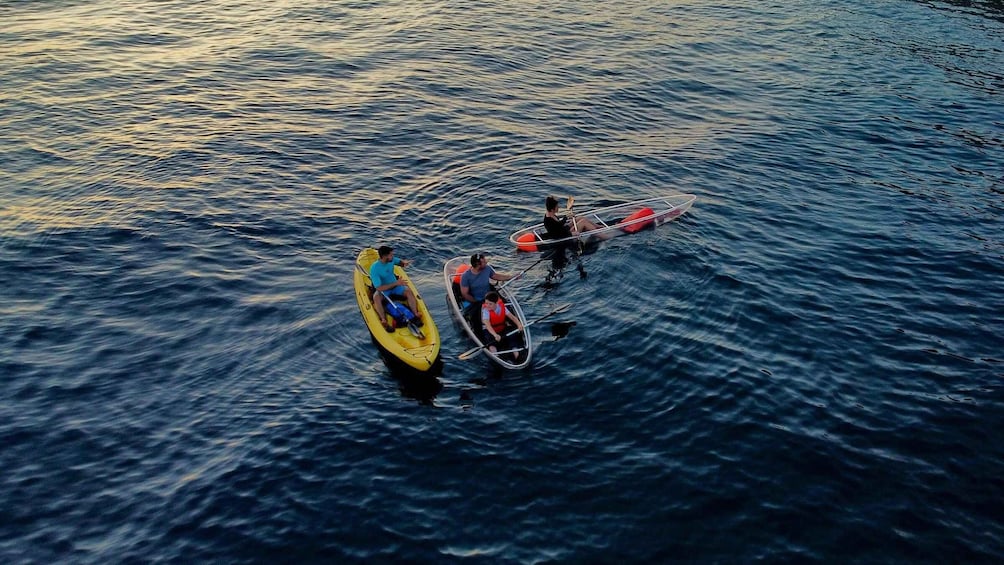 Picture 13 for Activity Pula: Blue Cave Illuminated Clear-Bottom Kayak Night Tour