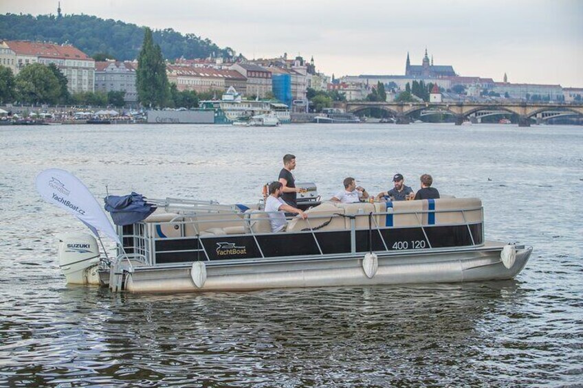 3 Hours Prague Private Boat Cruise Beer or Prosecco Unlimited