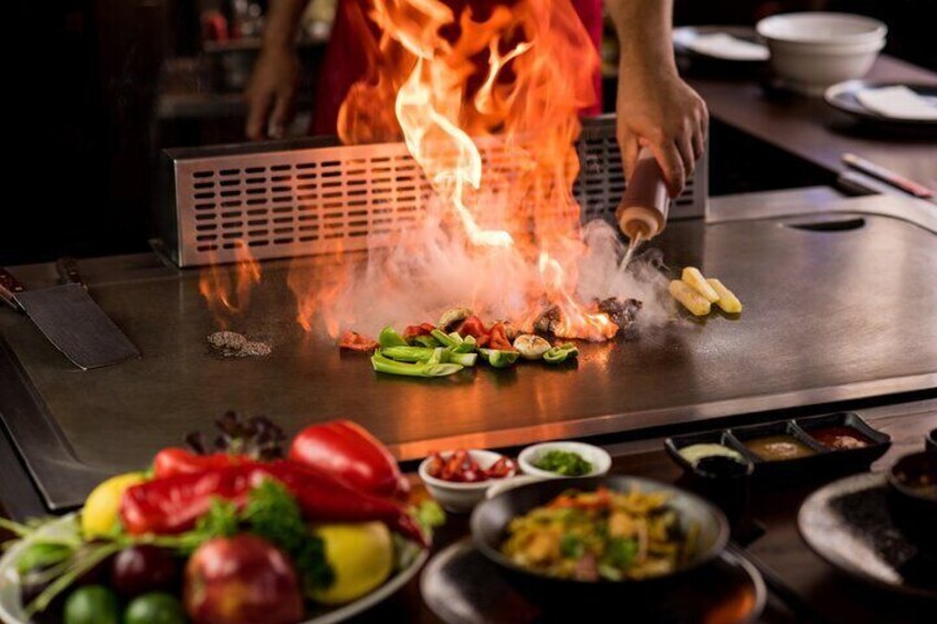 Cooking on the Teppanyaki