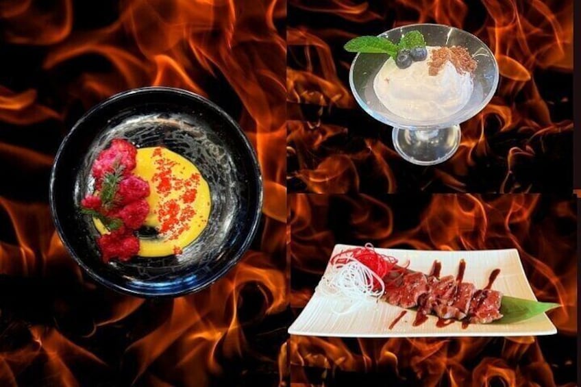 7 Courses Teppanyaki Tasting Menu with Fire Show 