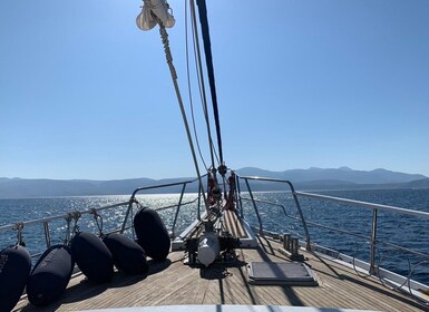 Mykonos: Crucero por las islas Delos y Rhenia con comida de barbacoa