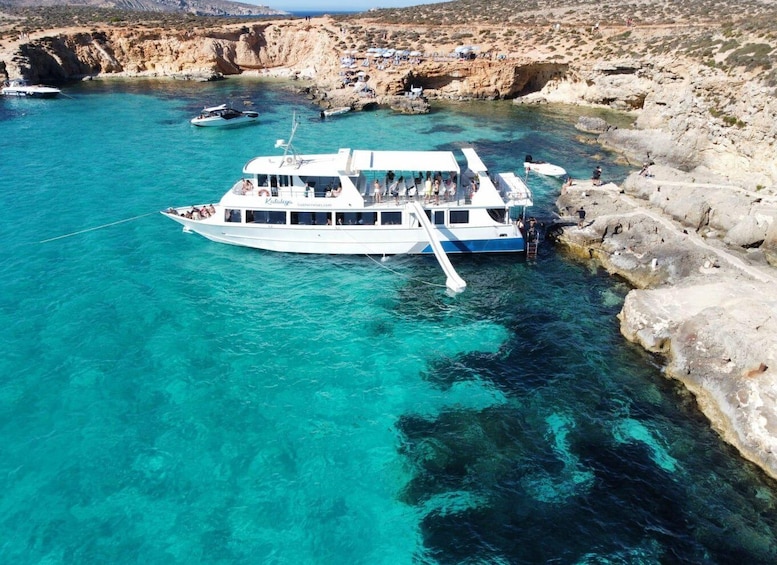 Picture 7 for Activity From Sliema: Comino, Crystal Lagoon, and Blue Lagoon Cruise