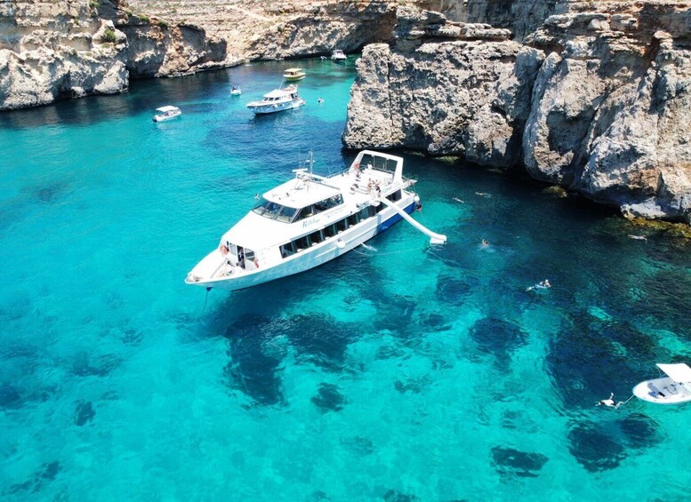 Picture 1 for Activity From Sliema: Comino, Crystal Lagoon, and Blue Lagoon Cruise