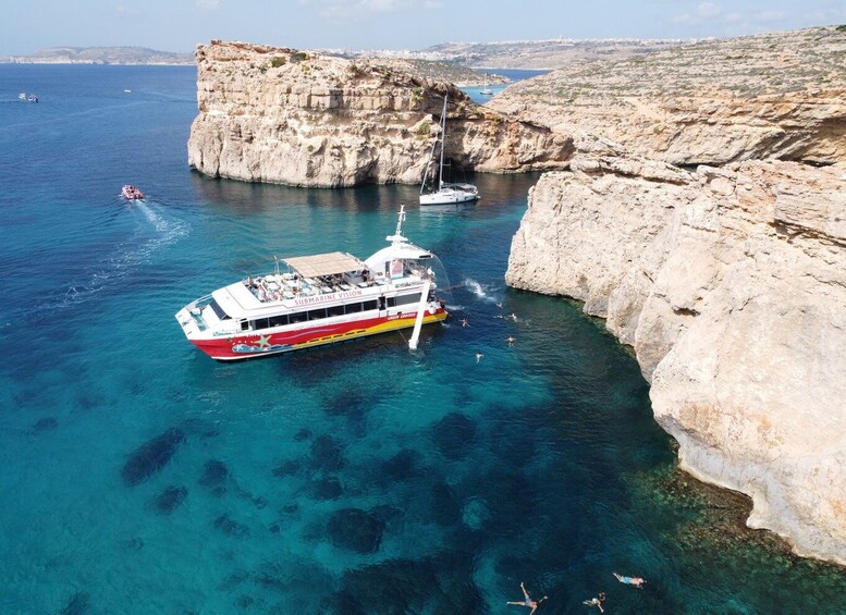 Picture 3 for Activity From Sliema: Comino, Crystal Lagoon, and Blue Lagoon Cruise