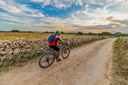Von Novalja aus: Kolanjsko Blato, Kolan, und Mandre Radtour