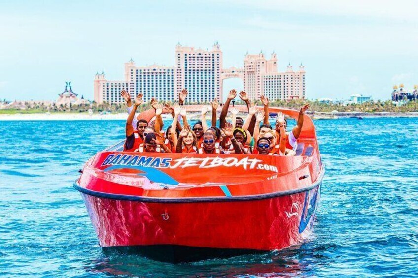 Jet Boat Adventure with Beach Day in Catamaran