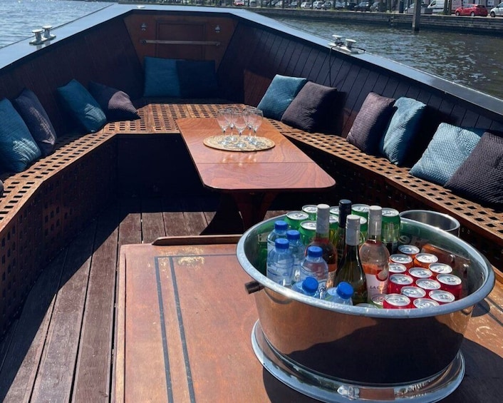 Picture 1 for Activity Haarlem: Sightseeing Boat Tour with Snacks and Drinks