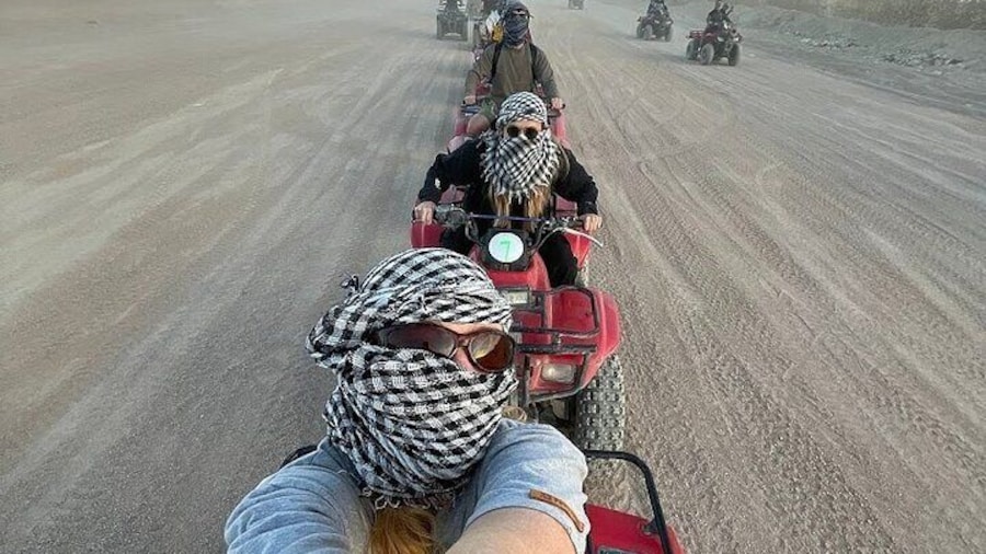 Just me and my crew tearing up the Sharm El Sheikh desert on our motorcycles! The views are unreal and the adrenaline is pumping! ️☀️ #DesertRiders #AdventureTime