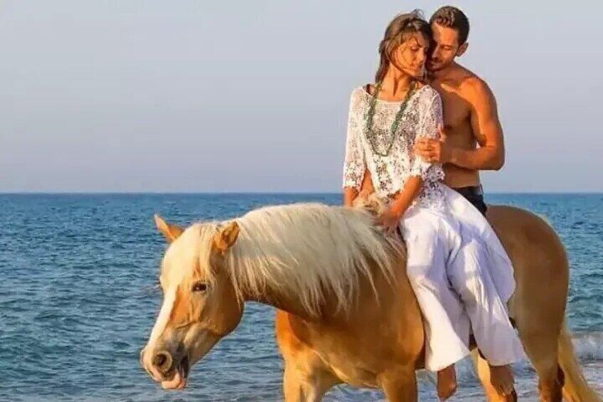 Ocean horse back riding