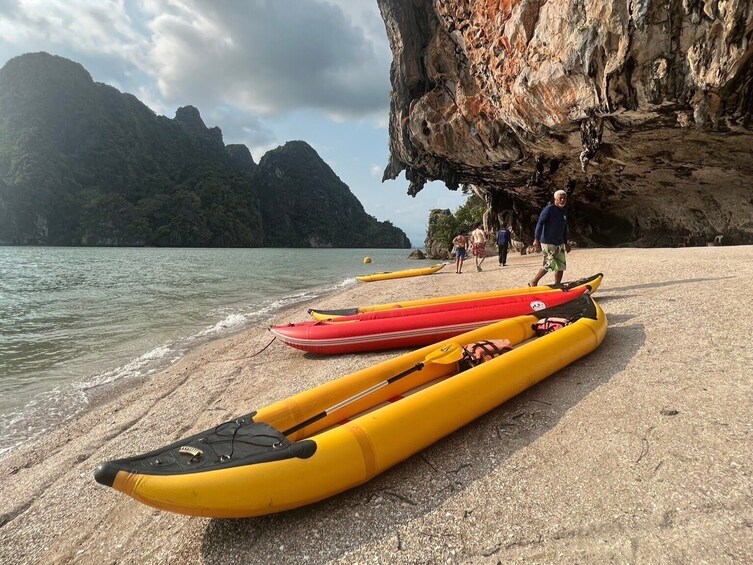 Twilight Sea Canoe Tour from Phuket with Sea Cave Kayaking in Phang Nga Bay