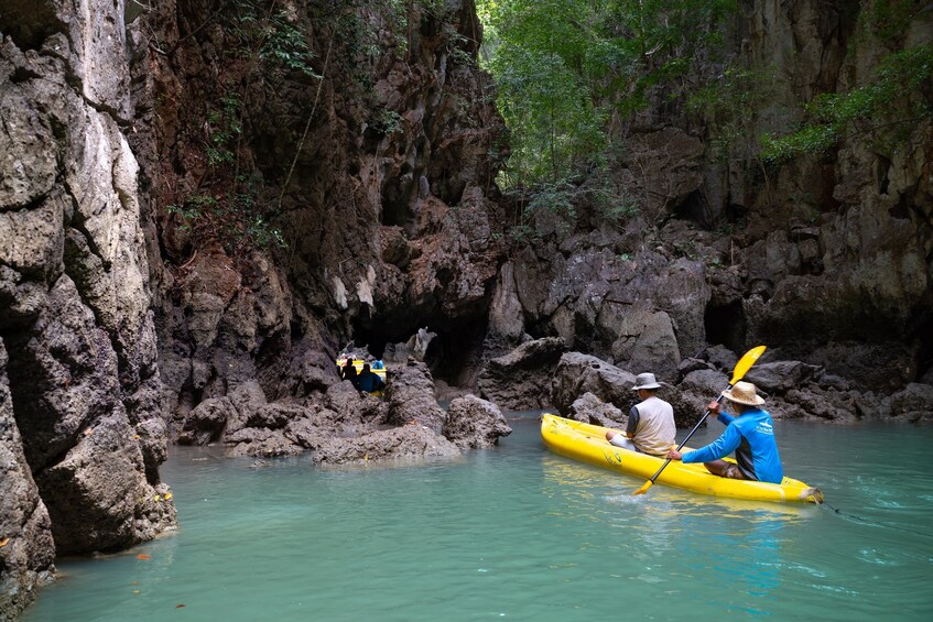 Twilight Sea Canoe Tour from Phuket with Sea Cave Kayaking in Phang Nga Bay