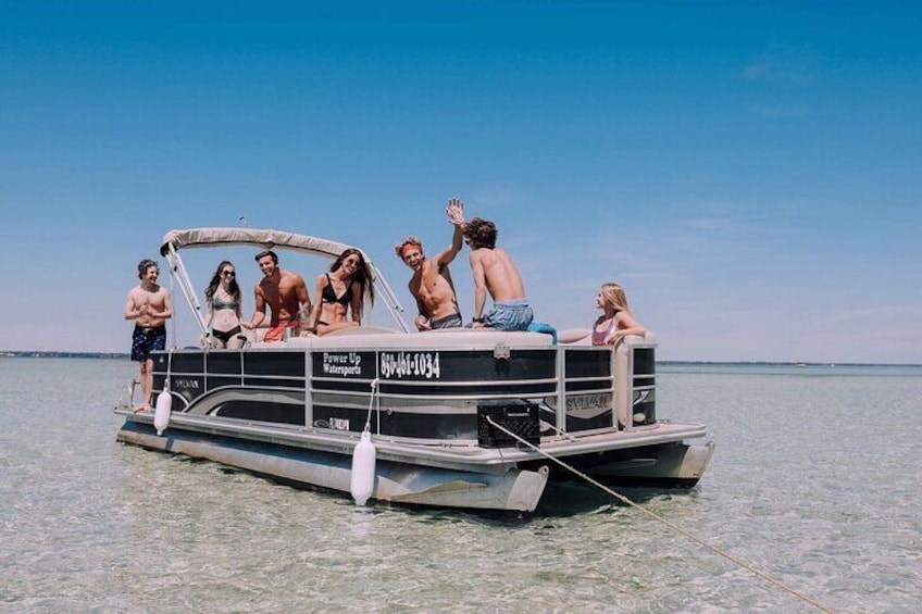 12 passenger Crab Island pontoon boat rental 