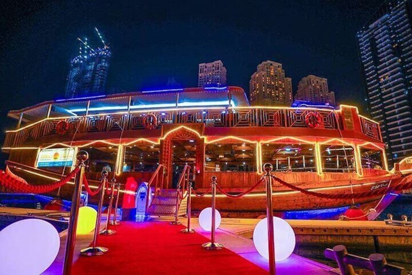 Dhow Cruise Dinner - Marina Dubai with Transfers