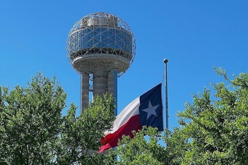 Reunion Tower & Texas Flag