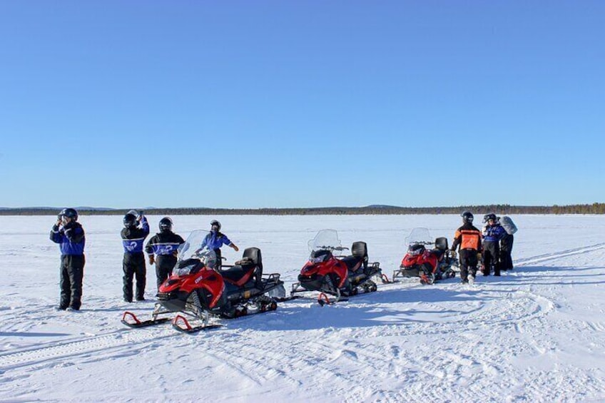 3 Hour Snowmobile Safari Around Levi with Coffee Break