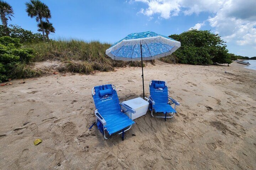 Spend a day on Ft Lauderdale beach without the hassle of taking two chairs, cooler with ice, and choice of umbrella, beach tent, or a true camping tent. Just take your towels, drink, and food.