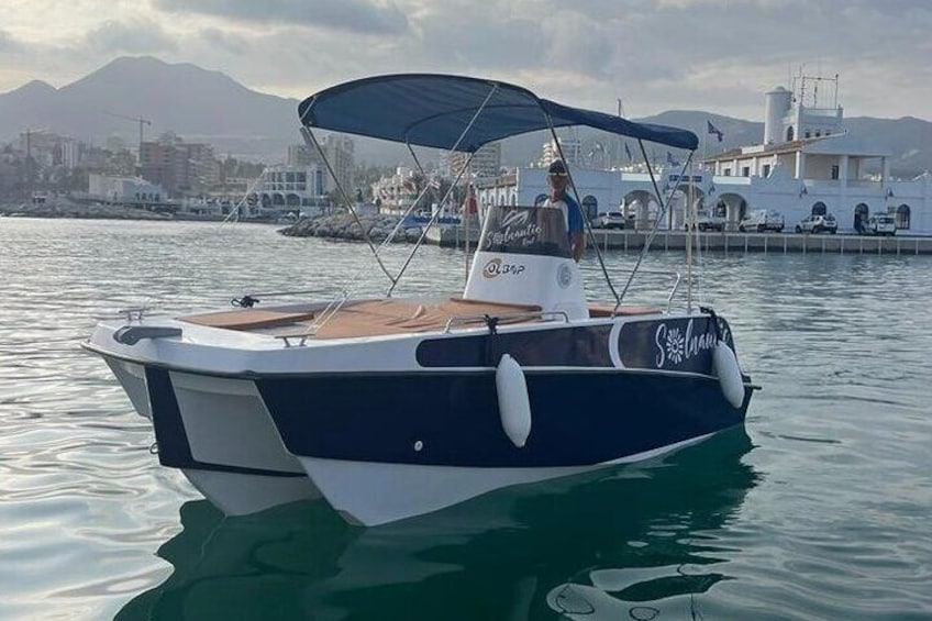 Rental of New Motor Catamaran without License in Malaga