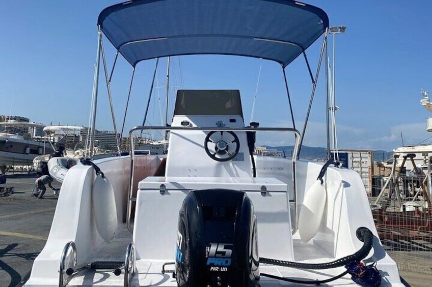 Rental of New Motor Catamaran without License in Malaga