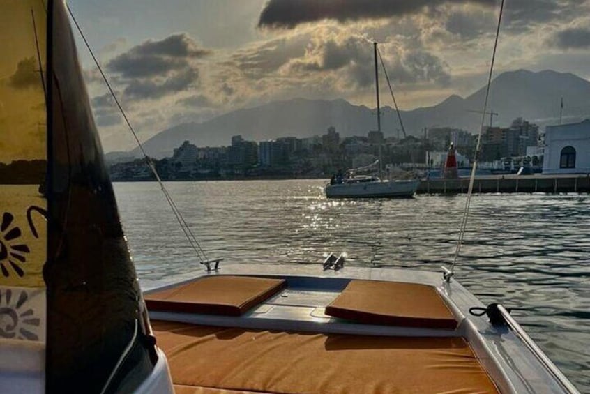 Rental of New Motor Catamaran without License in Malaga
