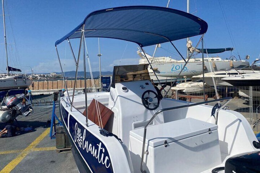 Rental of New Motor Catamaran without License in Malaga