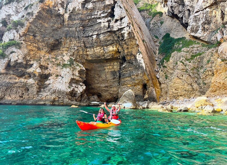 Picture 5 for Activity Jávea: Cala Portixol Kayak Tour with Snorkel & Cliff Jumping