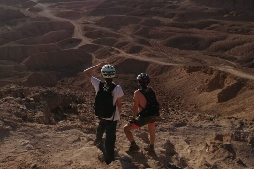 Admiring the panoramic view from the Devil's Throat Viewpoint