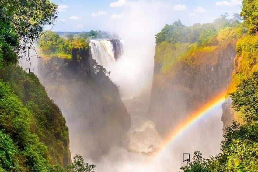 Afternoon rainbows at Victoria Falls