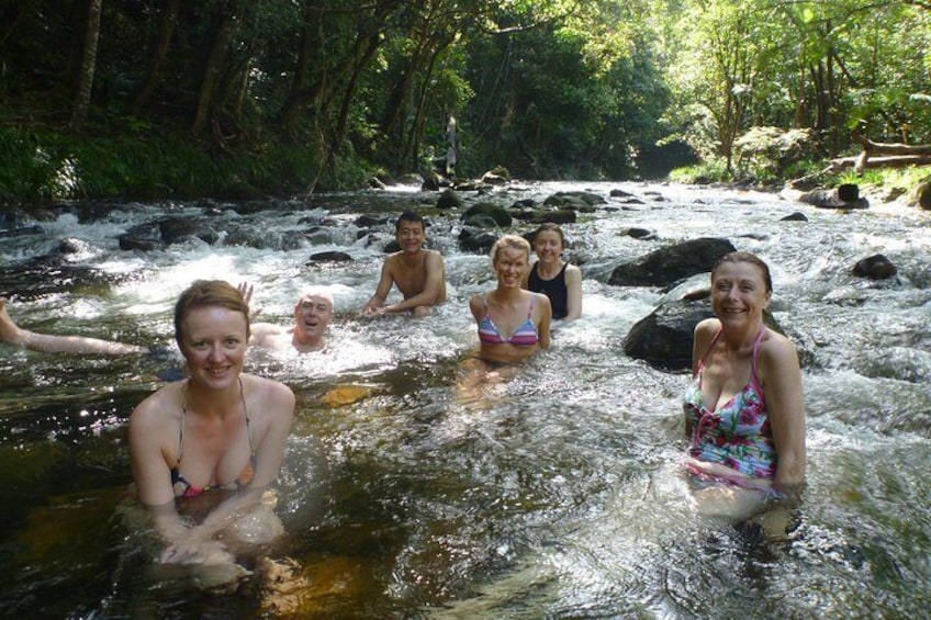 Cooling off with a swim at a secluded Daintree Rainforest creek