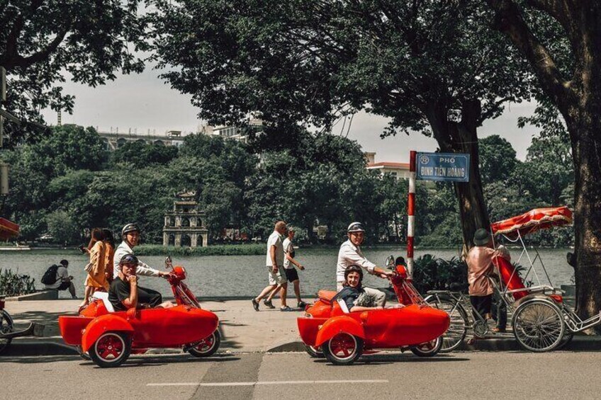 Private Vespa Sidecar Sightseeing and Cuisine Tour in Hanoi