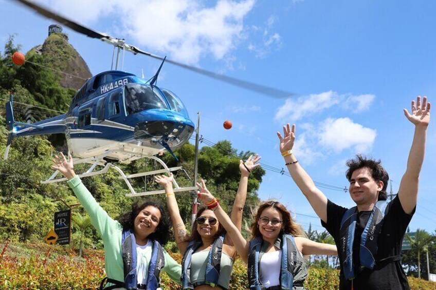 Helicopter flight in Guatape