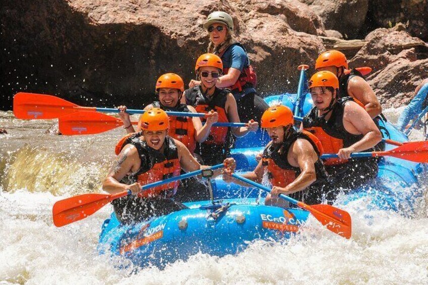 Rafters charge through Sunshine Rapid in the Royal Gorge