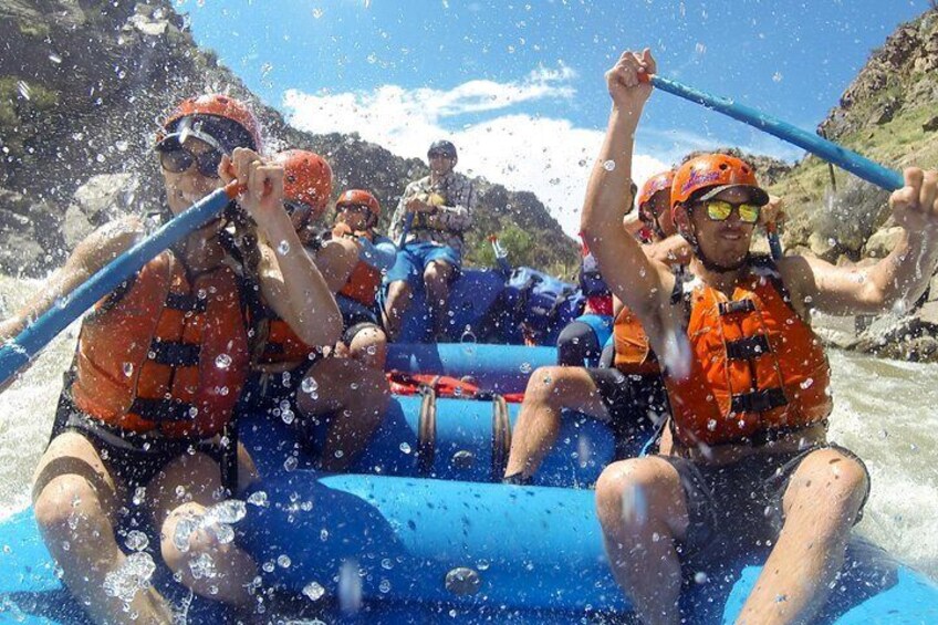 Paddling through Sunshine Rapid in the Royal Gorge