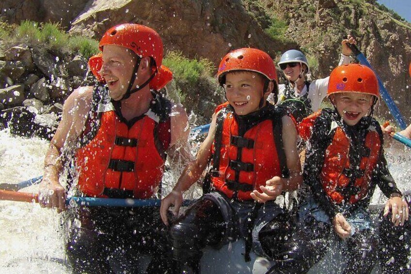 Big kids and little kids love the refreshing white water in Bighorn Sheep Canyon.