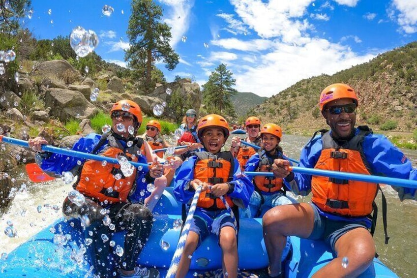 Family rafting Bighorn Sheep Canyon with Echo Canyon River Expeditions