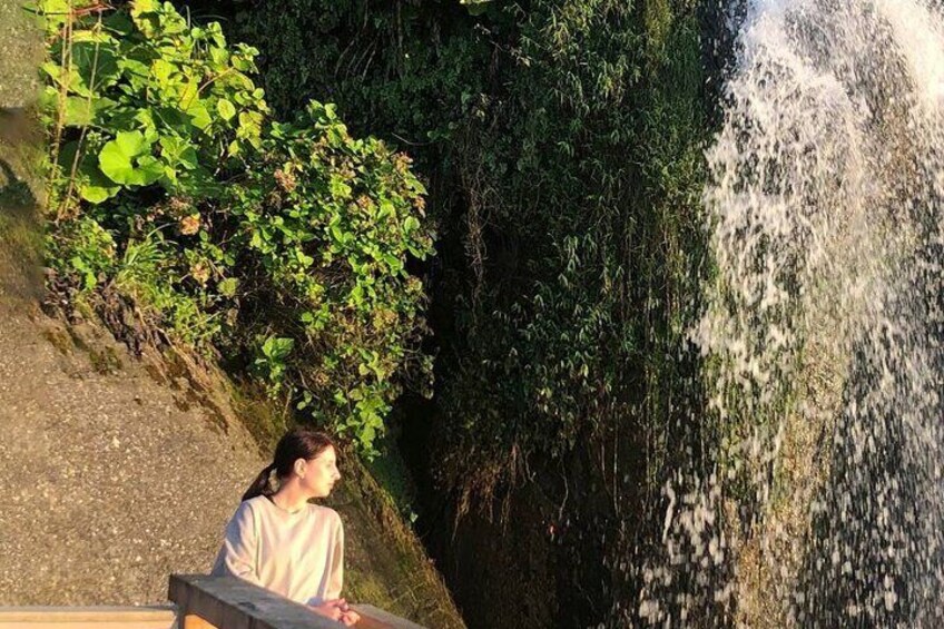 Waterfall and beautiful view of Batumi