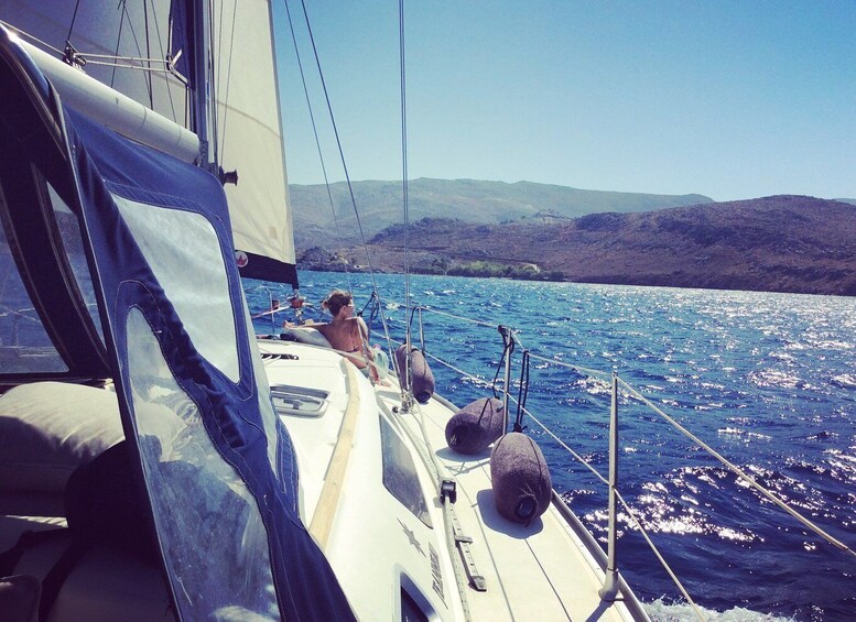 Picture 4 for Activity Chios: Sailing Boat Cruise to Oinouses with Meal & Drinks
