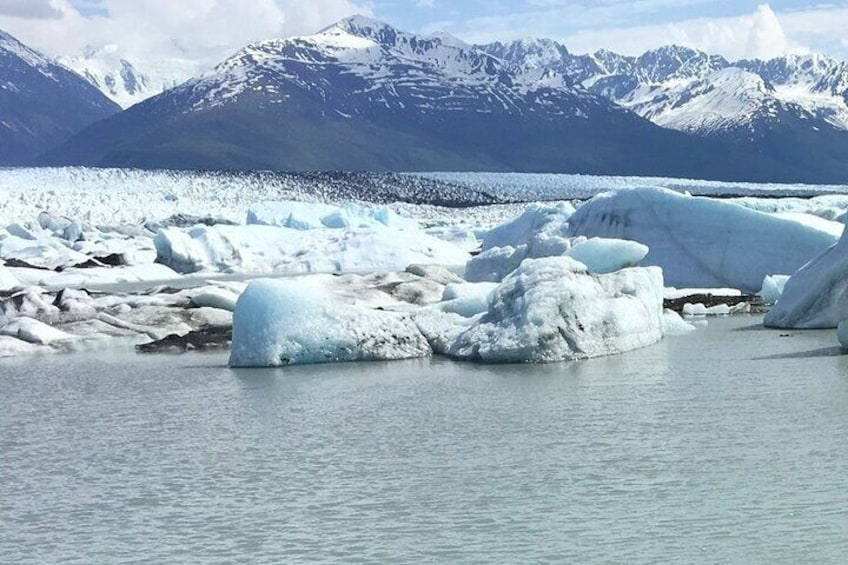 Knik Glacier, Palmer, AK. Knik River and Lake George, NP
